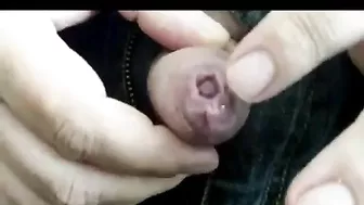 Precum dripping out of my cock