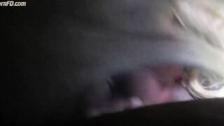 Gloryhole nasty Blowjob by Sissy Crossdresser cumshot