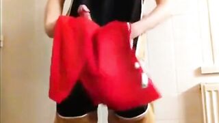 cums on gym shorts
