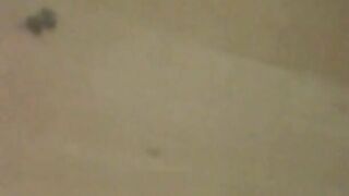 Korean girl sucks cock in a bathroom gloryhole and gets cum