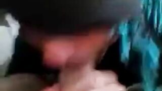 Turkish blindfolded blowjob mouthful ( turk agza bosalma )