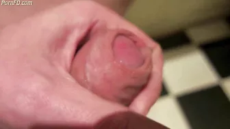 Four uncut foreskin cumshots compilation