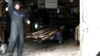 grandpa in a sawmill