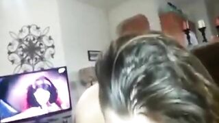 Blowjob and fucking while watching porn