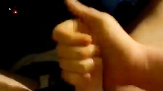 Chubby uncut guy jerking off