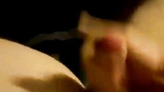 Chubby uncut guy jerking off
