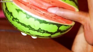 fruit fuck and self swallow - the best comes after cumming 2