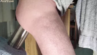 Real steel - hard anal work with hard dildo