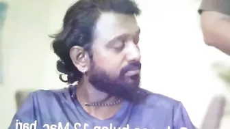 Three slaves massaging indian mistress