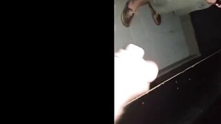 Sex shop Video booth mutual jerk off..big rope cum shot