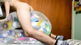 Inflatable tube toys humping orgasm 2