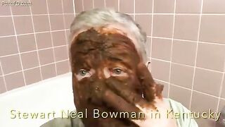 Stewart Bowman Eats Shit and Smears It All Over Face