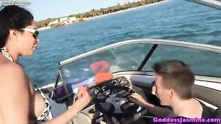 Wrestling on a boat