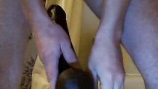 Sissy twink takes massive black dildo. 3