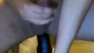 Sissy twink takes massive black dildo. 3