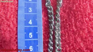 Japanese Wife Cervix insertion objects 2 vibrators and chain