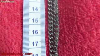 Japanese Wife Cervix insertion objects 2 vibrators and chain