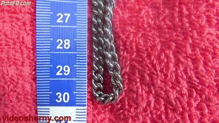 Japanese Wife Cervix insertion objects 2 vibrators and chain