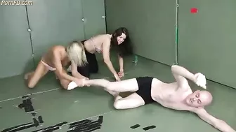 Man vs 3 Women Wrestling