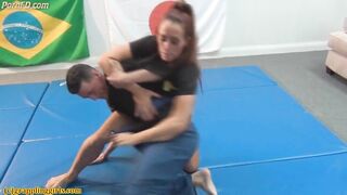 Lucy wrestles weakling