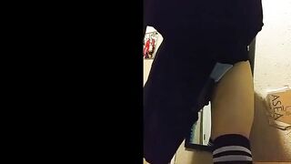 Trans moaning as she rides her toy