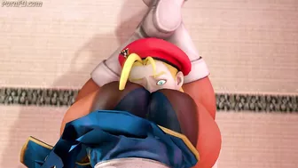 Chun Li Headscissors Cammy - Street Fighter (3D ANIMATION)