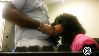 BJ and anal in bank office.