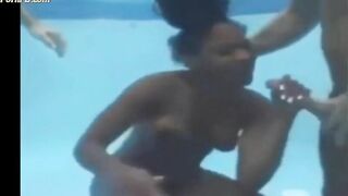 black woman sucking 2 cocks underwater 2