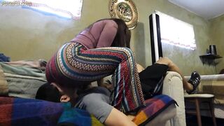 femdom facesitting on coach w pants