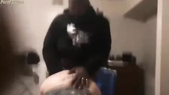 Four snowbunnies vs one black bull