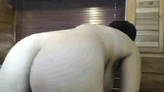 Granny with big tits and great ass rides dildo