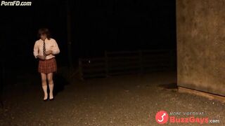 sissy schoolgirl cathy goes outside 3