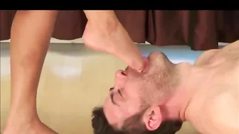 Beautiful foot gagging