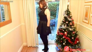 Alison in Thigh Boots - Wanking under the christmas tree 2