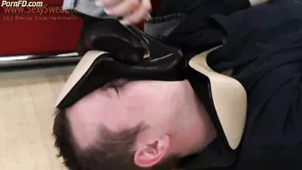 Caught sniffing friend's shoes 2