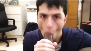 White Mexican Young Boy Sucking Black Cock Eating Cums 2