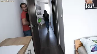 Lynn Small Asian girl gives a sassy robber his first karate lesson