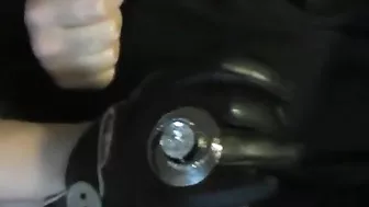 Arschlady Angelique Ficken Blasen mit Lederhandschuhe !!