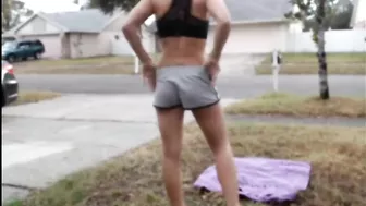 Lil C Naked Handstand