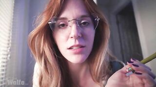 Jessie Wolfe - Redhead Stoner Girlfriend gives you JOI while Smoking.... Sweet Dominatrix