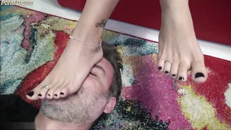 FootDominas - Gabriella foot licking and gagging
