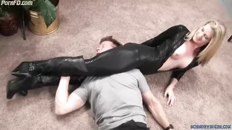 Leather suit headscissors 1
