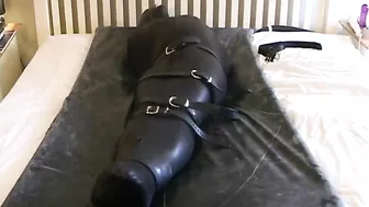 Catsuit guy, Bagged, Bound & to cum