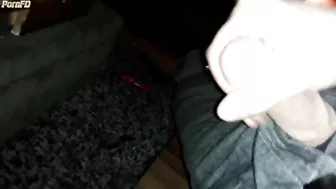 Jacking off on my buddy's couch